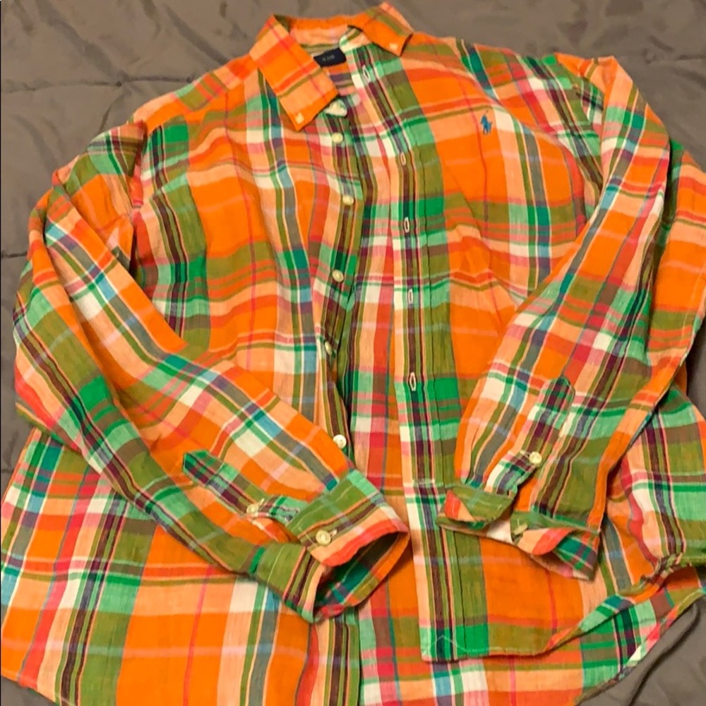 Women’s linen polo shirt size 12